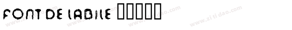 Font de Labile字体转换